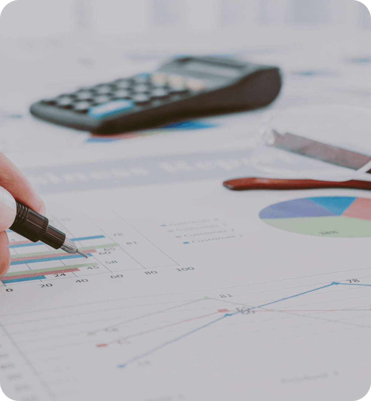 Business analytics charts
